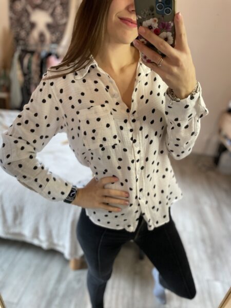 Chemise à pois