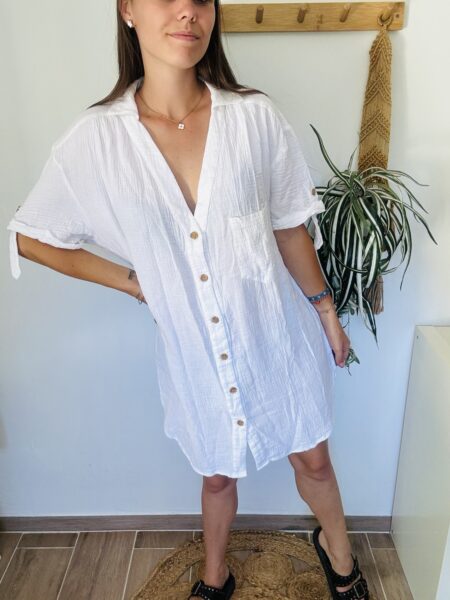 Robe/Tunique en gaz de coton